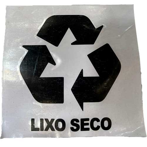 ADESIVO COLETA SELETIVA 15X15CM LIXO SECO