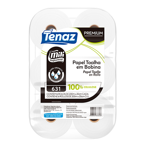TOALHA BOBINA 6X200M UNIQUE MILI 30 GR 