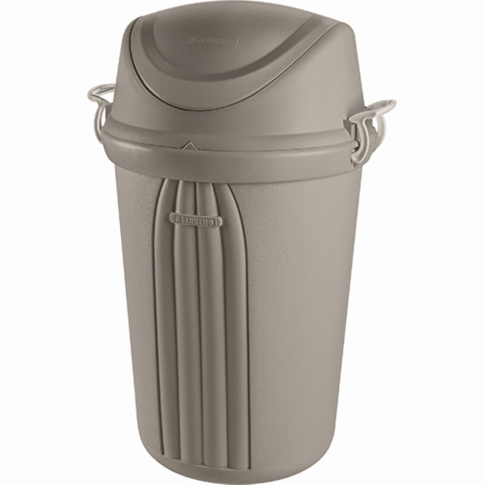 LIXEIRA TAMPA BASCULANTE CINZA 70LT SANREMO