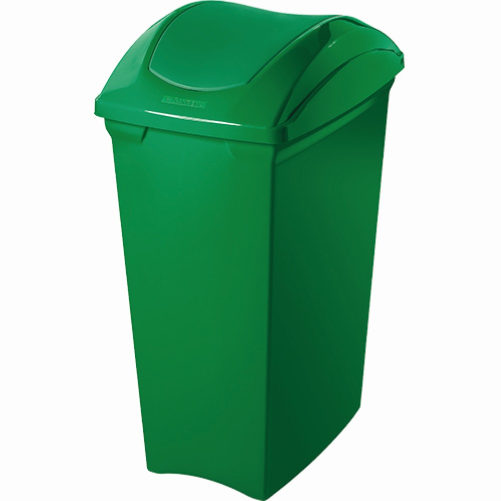 LIXEIRA COM TAMPA BASCULANTE VERDE 40LT SANREMO