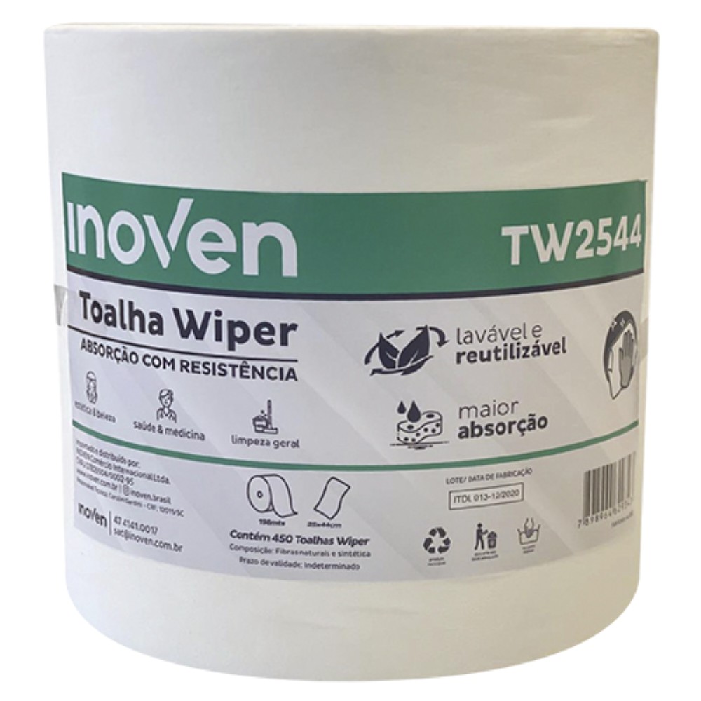 PANO MULTIUSO WIPER 25X44X198M 60G BRANCO INOVEN
