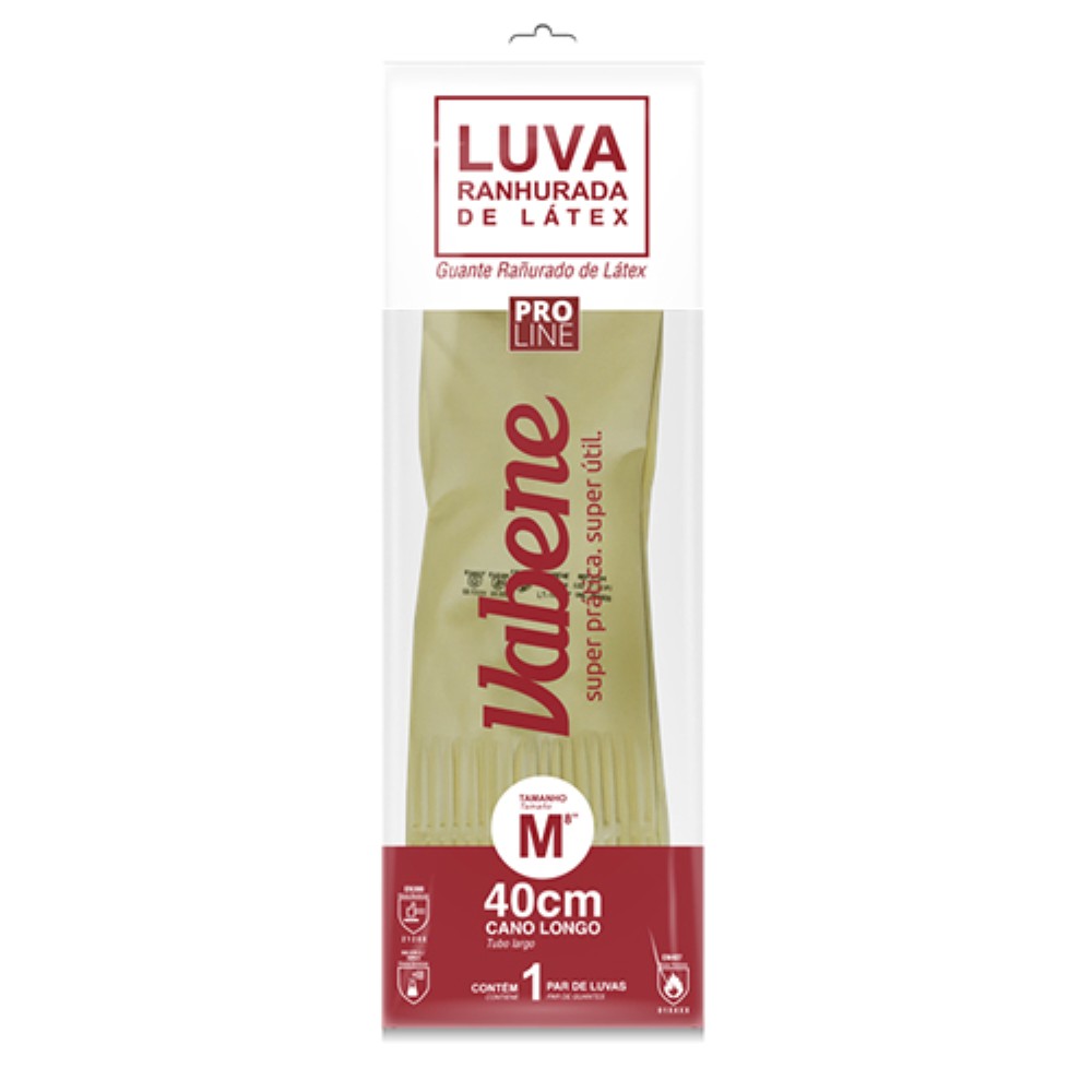 LUVA RANHURADA AMARELA TAMANHO M VABENE