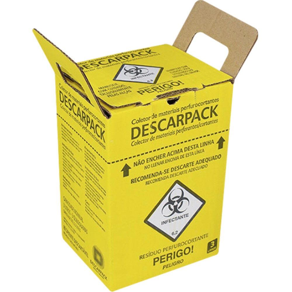CAIXA COLETORA PERFUROCORTANTE 3L PACK
