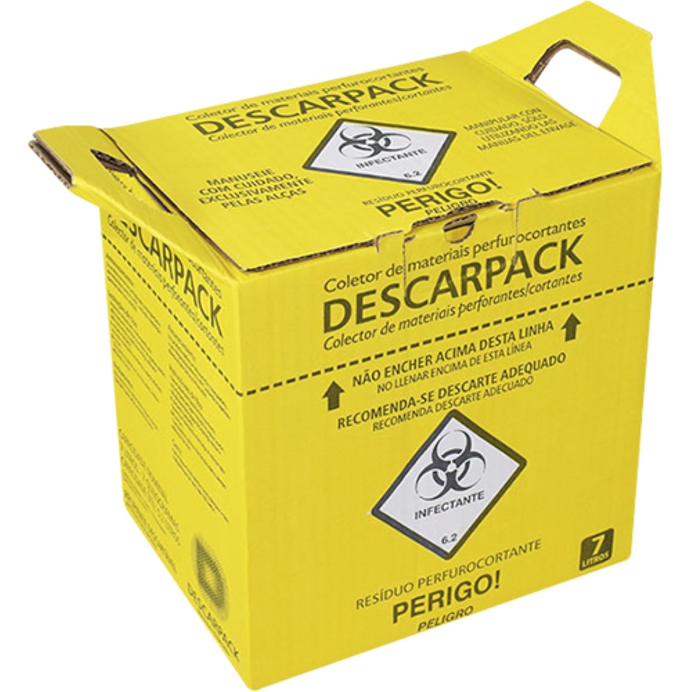 CAIXA COLETORA PERFUROCORTANTE 7L PACK