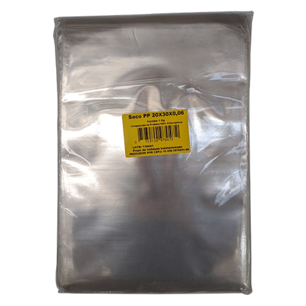 SACO PLASTICO TRANSPARENTE PP 20X30CM AIROPLAST 100 UNIDADES