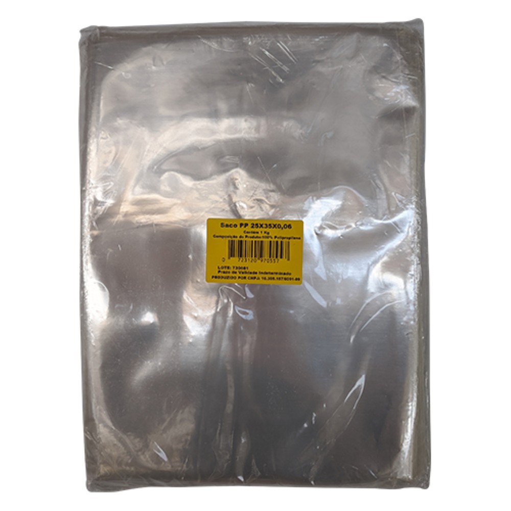 SACO PLASTICO TRANSPARENTE PP 25X35CM AIROPLAST 100 UNIDADES