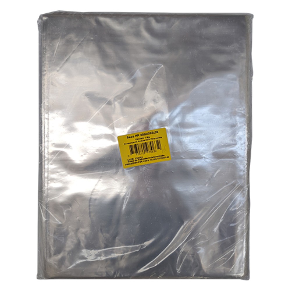 SACO PLASTICO TRANSPARENTE PP 30X40XM AIROPLAST 100 UNIDADES