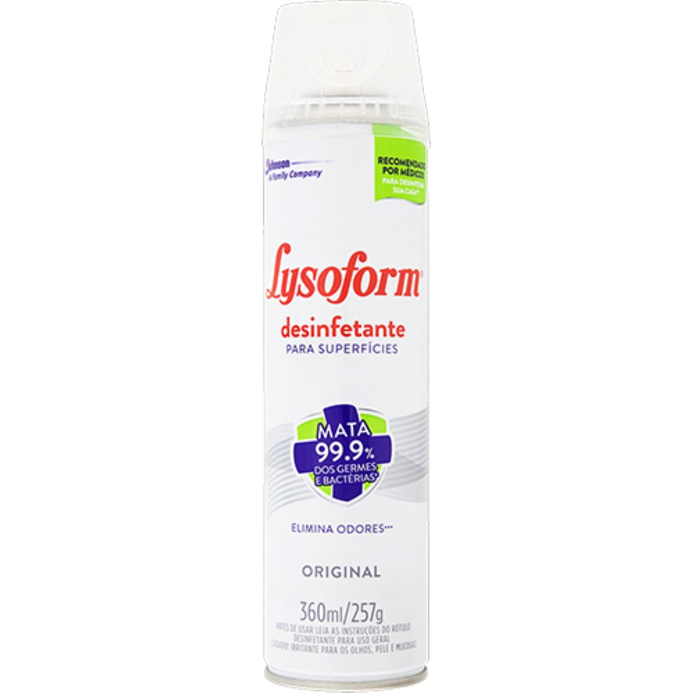 DESINFETANTE USO GERAL AEROSOL LYSOFORM ORIGINAL 360ML 