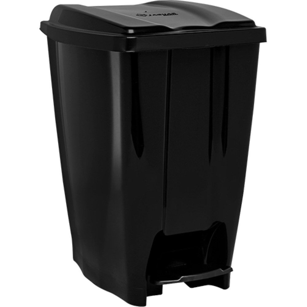 LIXEIRA COM PEDAL 40LTS PRETA JAGUAR