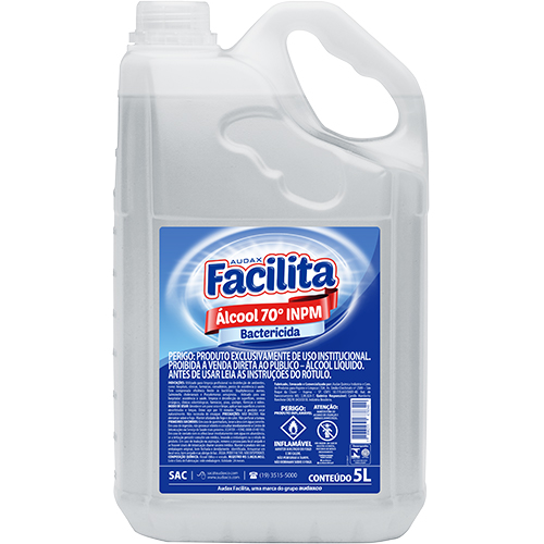 ALCOOL LIQUIDO 5LT 70 INPM FACILITA AUDAX