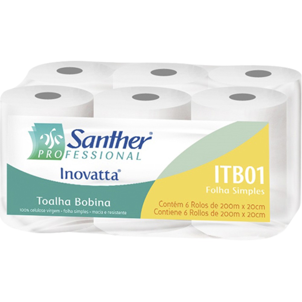 TOALHA BOBINA 6X200M SANTHER