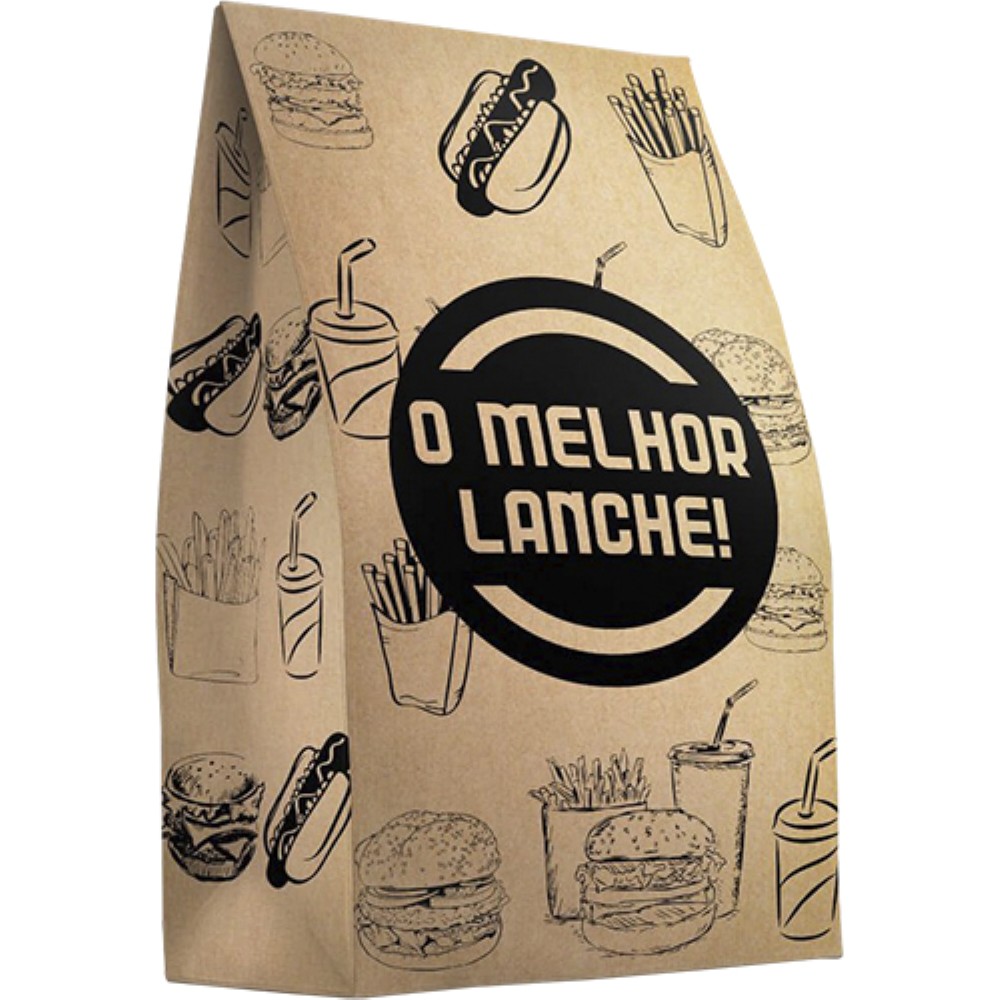 SACO DE PAPEL SEMI KRAFT SOS IMPRESSO15KG 100 UNIDADES KAMBE