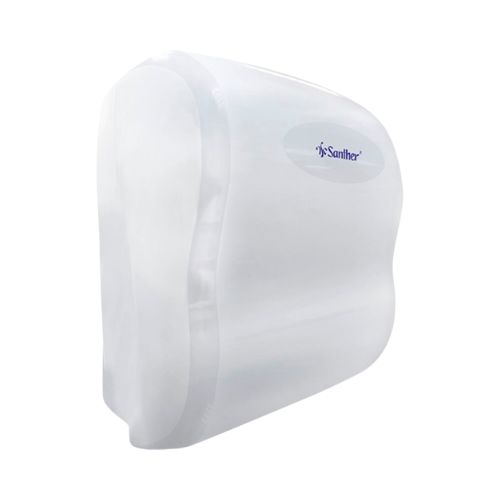 TOALHEIRO AUTO CORTE BRANCO E TRANSPARENTE ELEGANCE