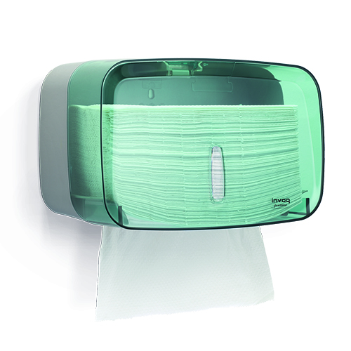 TOALHEIRO INVOQ COMPACTO VERDE 2/3 DOBRAS