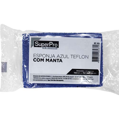 ESPONJA DUPLA FACE UNITARIA AZUL TEFLON