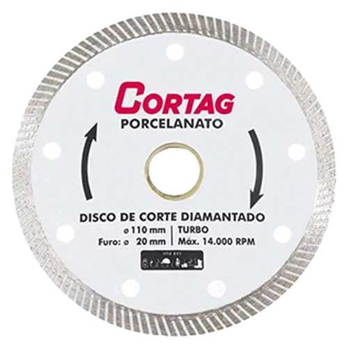 DISCO DIAMANTADO PARA PORCELANATO 110X20MM CORTAG 
