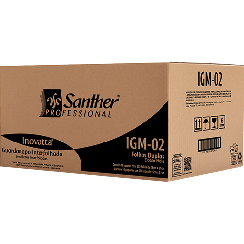 GUARDANAPO FARDO SANTHER 16X21COM 4000 FOLHAS 