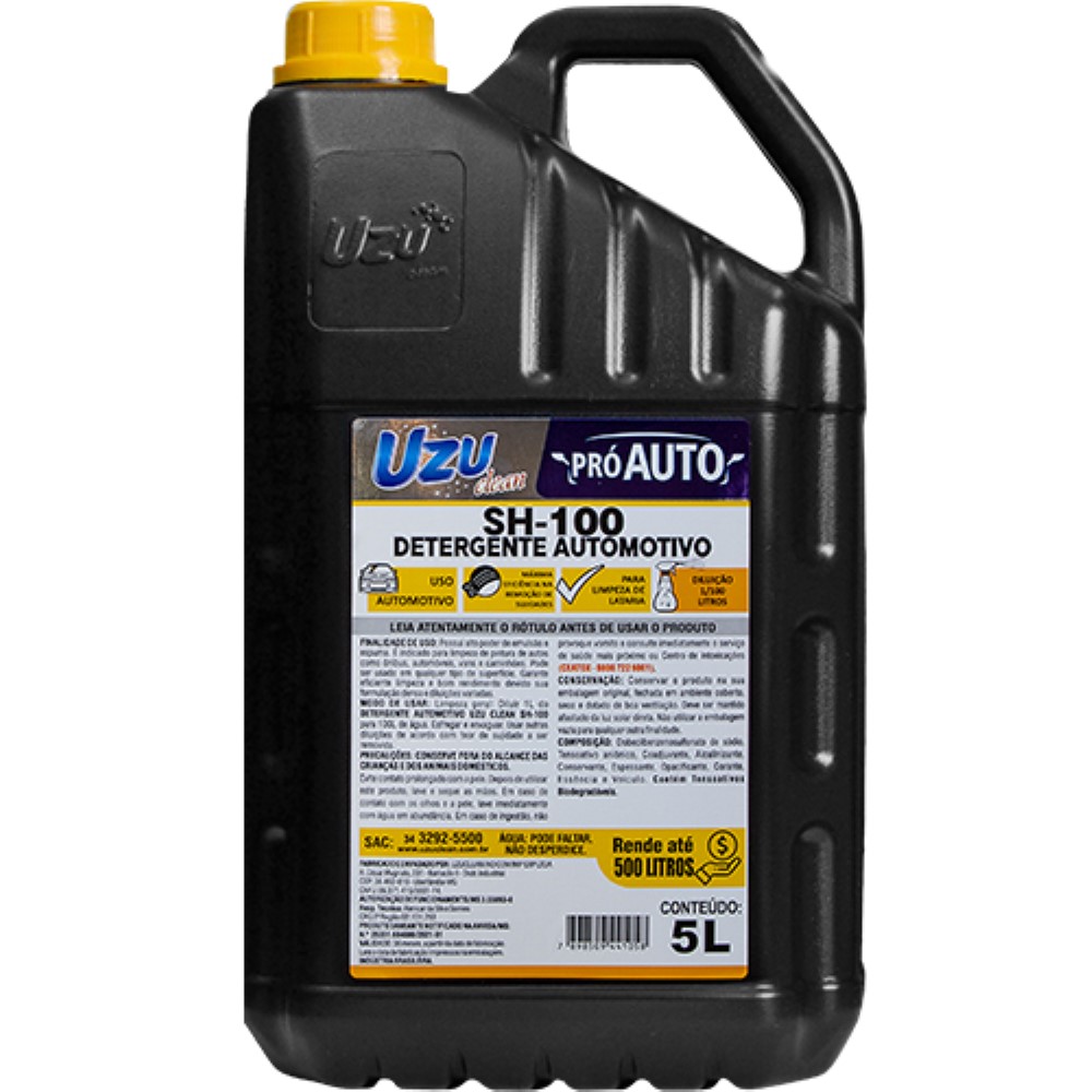 SHAMPOO PARA AUTOMOVEL 1:100 5L UZU CLEAN