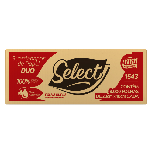 GUARDANAPO FARDO SELECT DUO 20X10COM 8000 FOLHAS MILI