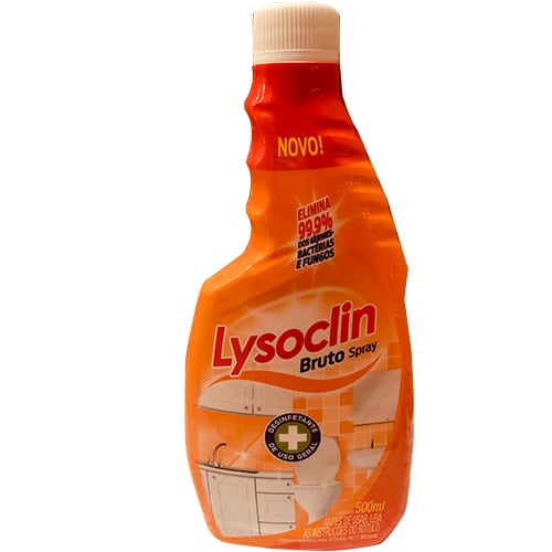 LIMPADOR LYSOCLIN SEM GATILHO BRUTO 500ML