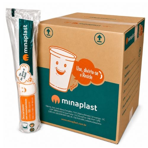 COPO DESCARTAVEL BRANCO 80ML PS 25X100 UNIDADES MINAPLAST