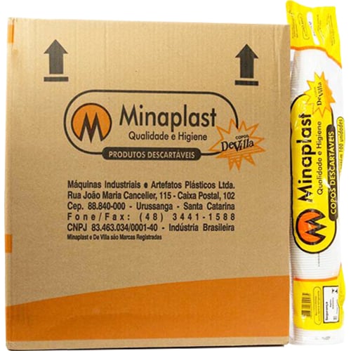 COPO DESCARTAVEL TRANSPARENTE 80ML PS 25X100 UNIDADES MINAPLAST