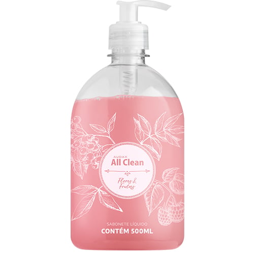 SABONETE AUDAX ALLCLEAN 500ML FLORES E FRUTAS
