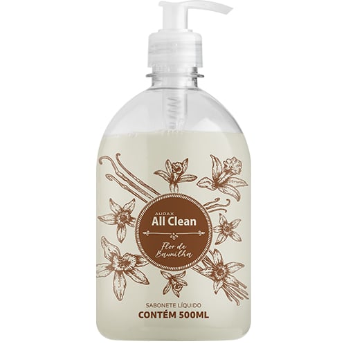 SABONETE AUDAX ALLCLEAN 500ML FLOR DE BAUNILHA