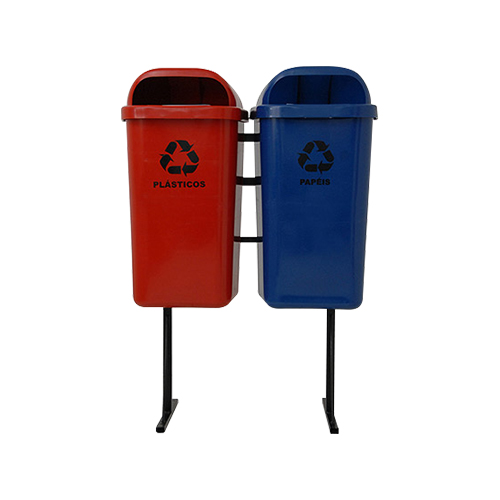 CONJUNTO PLASTICO COLETA SELETIVA COM 2 UNIDADES 50L PRIME PRO