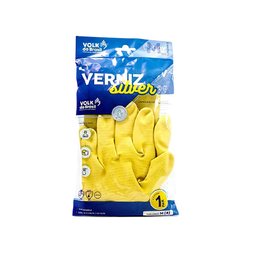 LUVA FORRADA AMARELA VERNIZ TAMANHO M VOLK