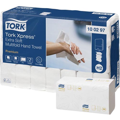 TOALHA PAPEL 4 DOBRAS FOLHA DUPLA 2100 FOLHAS 21X34CM TORK PREMIUM