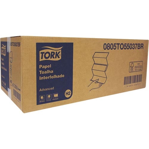 TOALHA PAPEL 3 DOBRAS BRANCO 4000 FOLHAS 21X21CM TORK ADVANCED