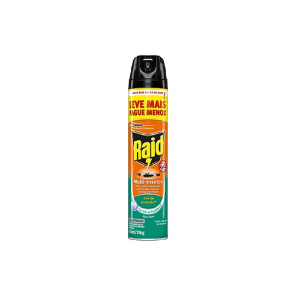 INSETICIDA RAID MULTI INSETOS OLEO DE EUCALIPTO BASE AGUA 420ML 