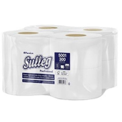 PAPEL HIGIENICO INSTITUCIONAL FOLHA SIMPLES SULLEG PREMIUM 8X300M 