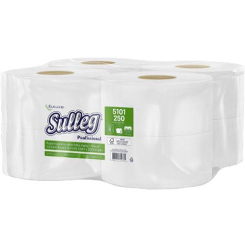 PAPEL HIGIENICO INSTITUCIONAL FOLHA DUPLA SULLEG ELEGANTE 8X250M