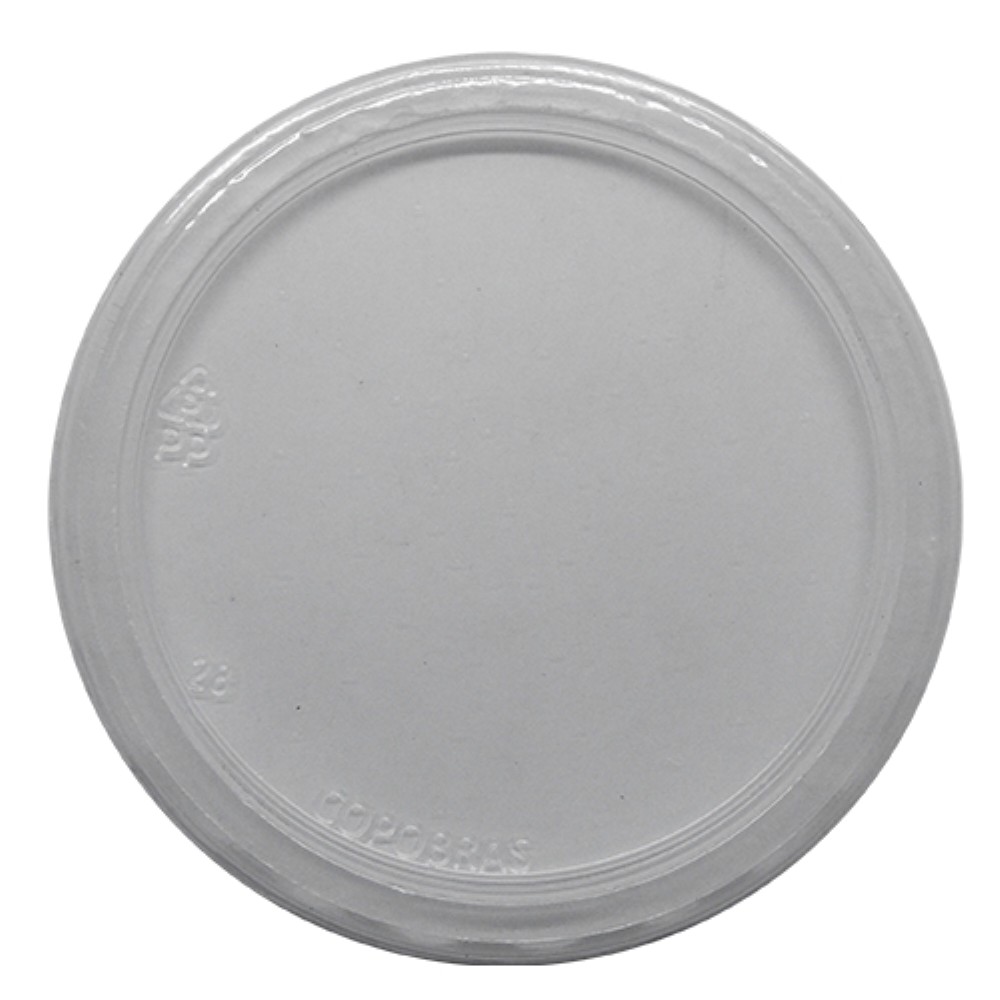 TAMPA PLASTICA TRANSPARENTE 300/500ML TPT500 20X50 UNIDADES
