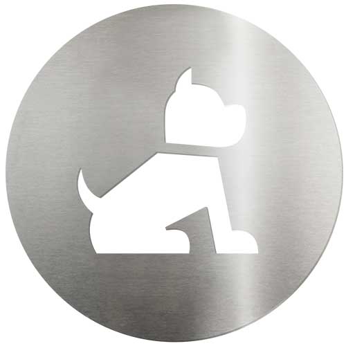 PLACA SINALIZADORA ACO INOX ESP. PET BIOVISIUM