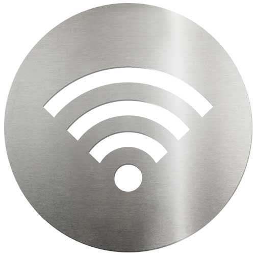 PLACA SINALIZADORA ACO INOX WIFI BIOVISIUM