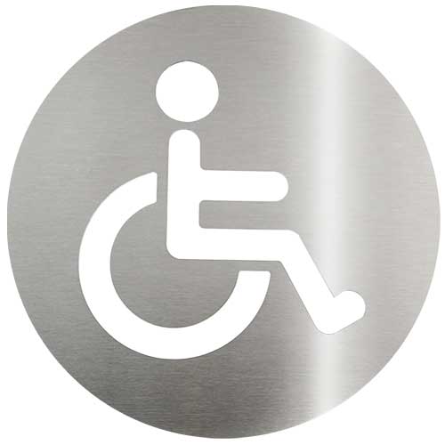 PLACA SINALIZADORA ACO INOX ACESSIVEL BIOVISIUM