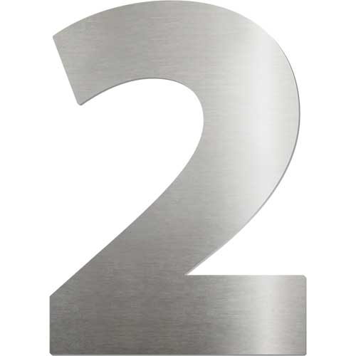 PLACA SINALIZADORA ACO INOX NUMERO 2 BIOTAG