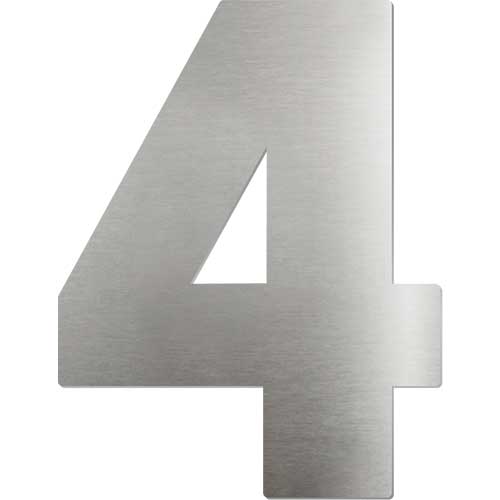 PLACA SINALIZADORA ACO INOX NUMERO 4 BIOTAG