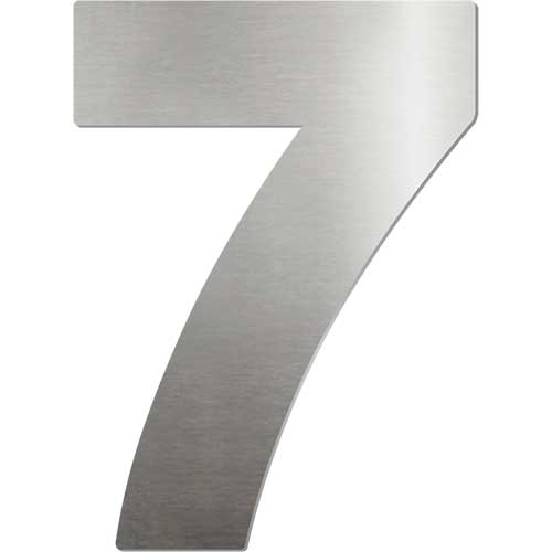PLACA SINALIZADORA ACO INOX NUMERO 7 BIOTAG