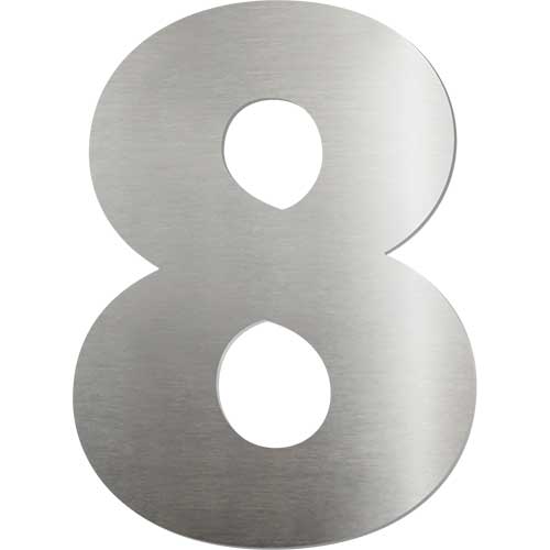 PLACA SINALIZADORA ACO INOX NUMERO 8 BIOTAG