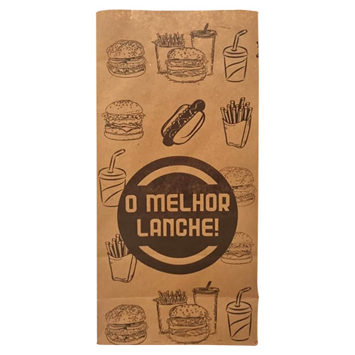 SACO DE PAPEL SEMI KRAFT SOS IMPRESSO 7,5KG 100 UNIDADES KAMBE