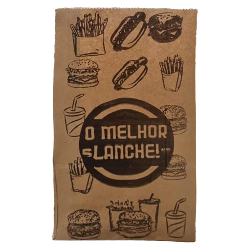 SACO DE PAPEL SEMI KRAFT SOS IMPRESSO 10KG 100 UNIDADES KAMBE