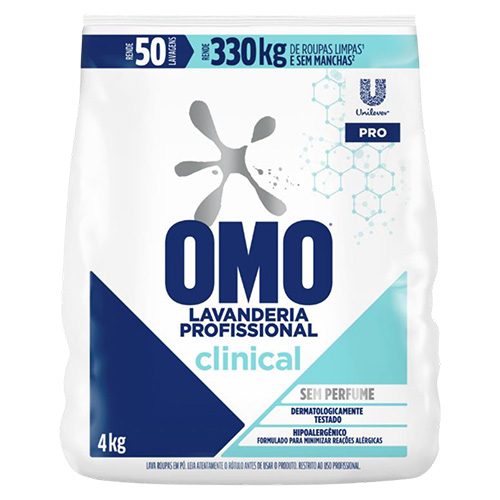 SABAO EM PO OMO CLINICAL SEM PERFUME 4KG