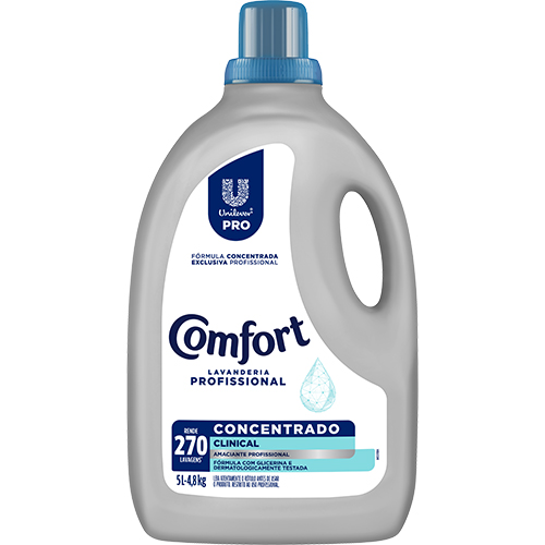 AMACIANTE DE ROUPA COMFORT CONCENTRADO LAVANDERIA CLINICAL 5LT
