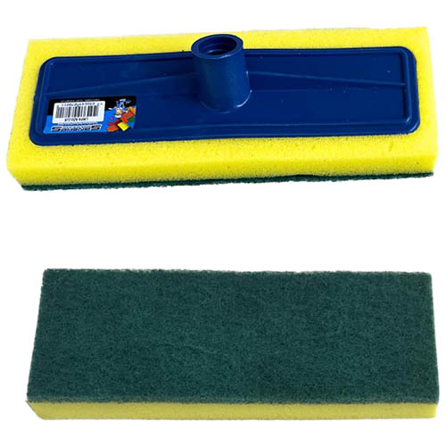 SUPORTE PARA LIMPA AZULEJO COM ESPONJA SEM CABO E COM ROSCA 24CM PRIME 