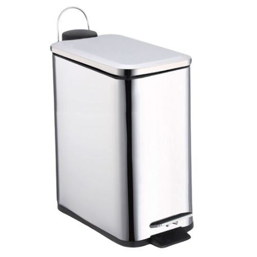 LIXEIRA COM PEDAL INOX QUADRADA 5LT MOOD NOBRE 