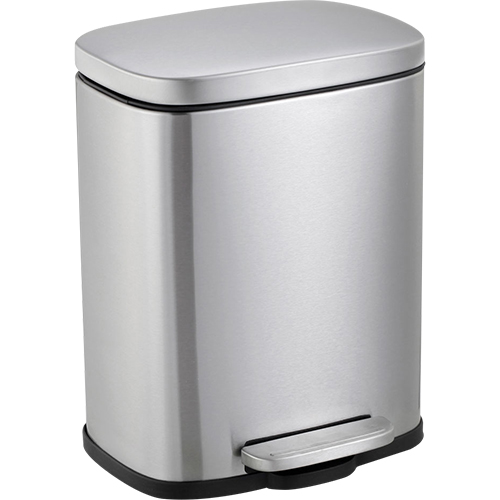LIXEIRA COM PEDAL INOX QUADRADA 12LT MOOD NOBRE 